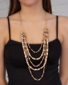72796 - Layered Crystal Beaded Necklace