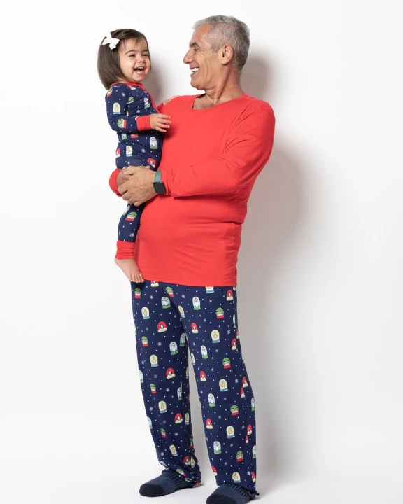 Let it Snowglobe Men's Two-Piece Bamboo Pajama Set