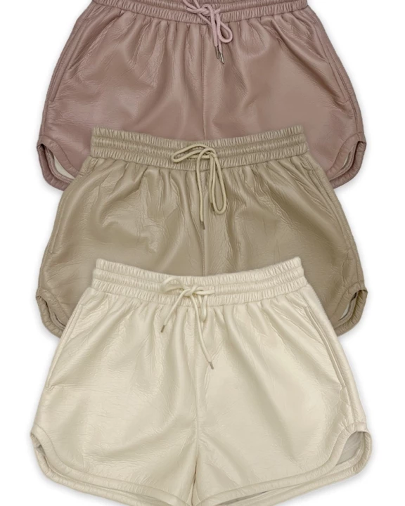 Soft pleather shorts