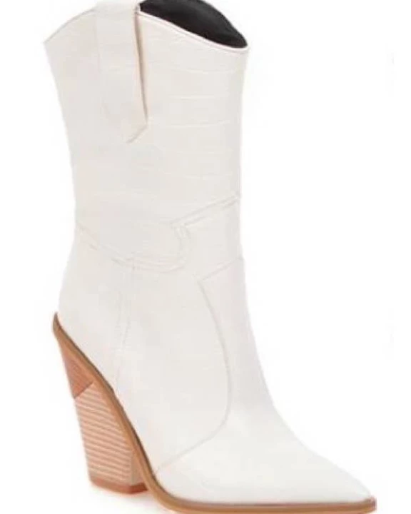 Coachella Western Boot in White