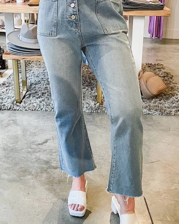 Jackson Button Fly Denim in Blue