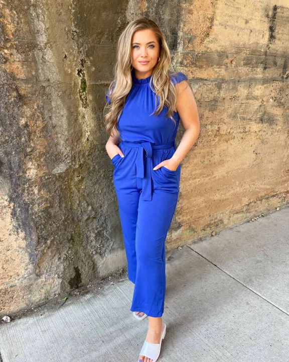 Camille Jumpsuit in Royal Blue