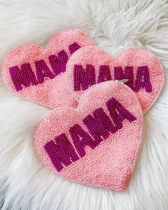 MAMA Beaded Coin Purse