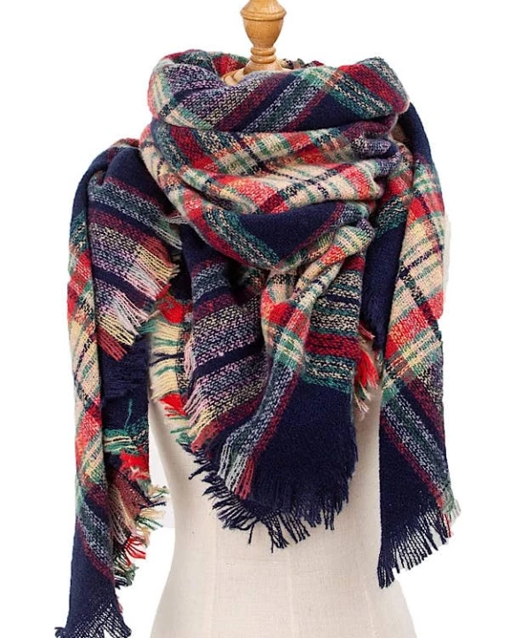 Parker Scarf in Blue/Red