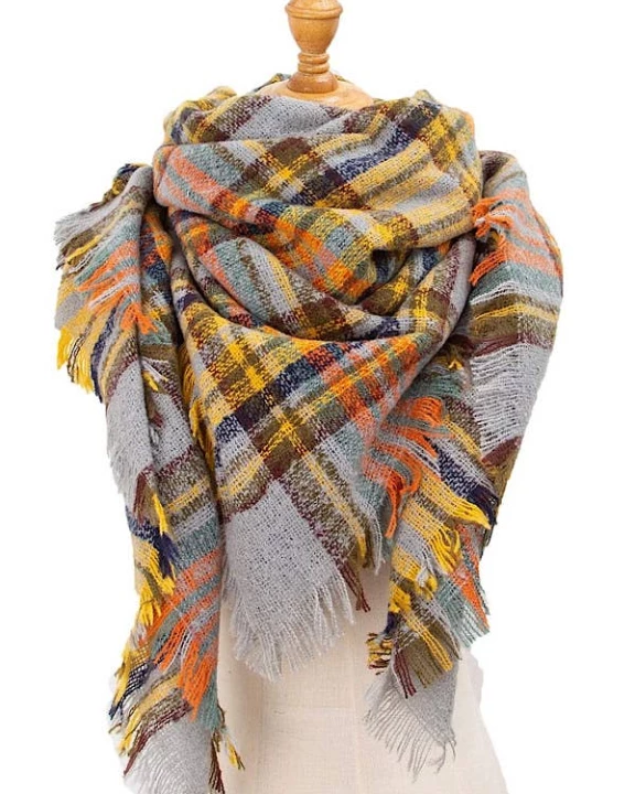 Parker Scarf in Blue/Yellow Plaid