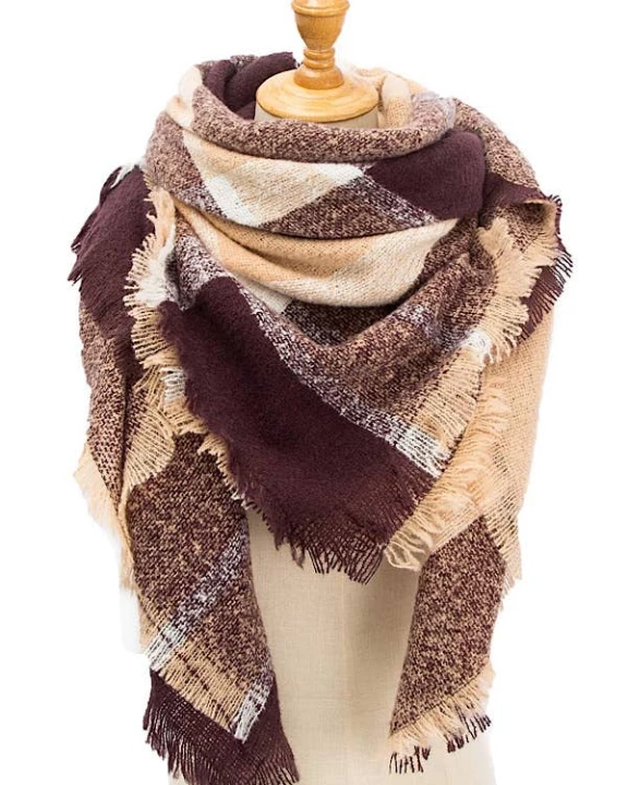 Parker Scarf in Brown/Tan Plaid