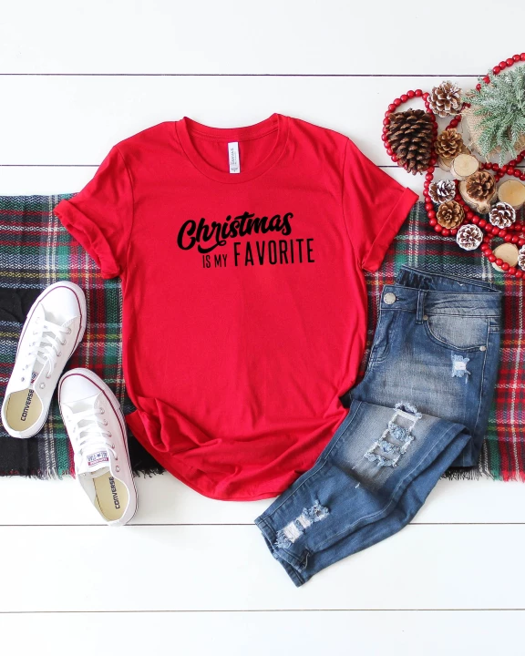 Christmas is my Favorite Short Sleeve Graphic Tee