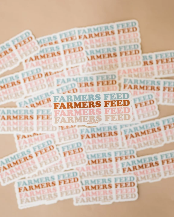 "Farmers Feed" Colorful Sticker