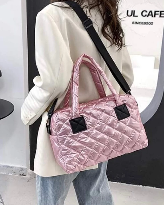 Ice Cold Quilted Pink Puffer Bag