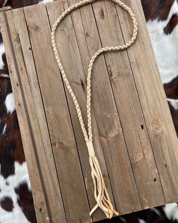 Extra-Long Deerskin Necklace - Buckskin