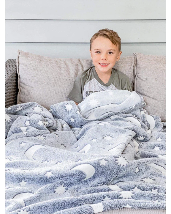 Ready to Ship | Glow in the Dark Plush Flannel Blanket