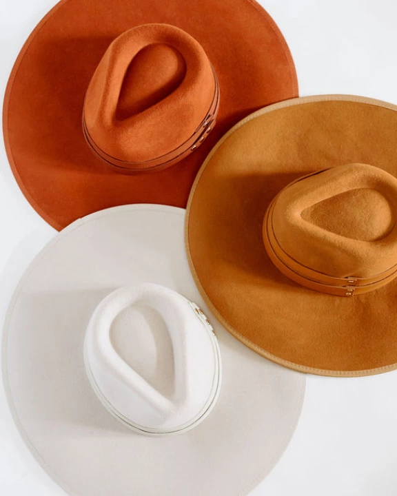 Wool Hat with Double Leather Band