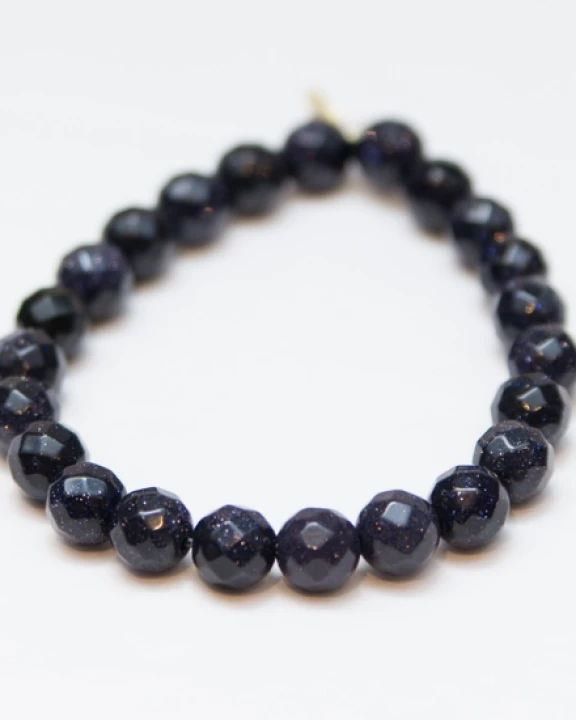 Navy Goldstone Healing Stone Bracelet
