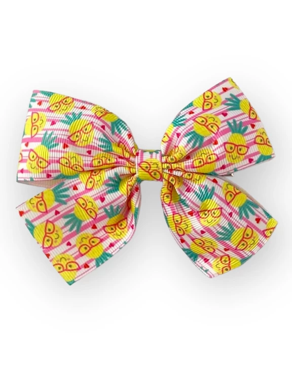 Pineapple with Glasses Hair Bow