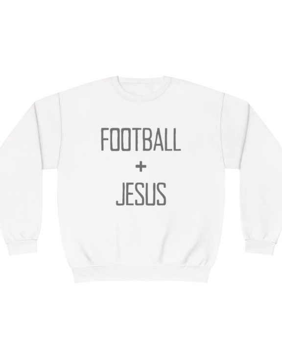 Football and Jesus-Football Season Crewneck Sweatshirt