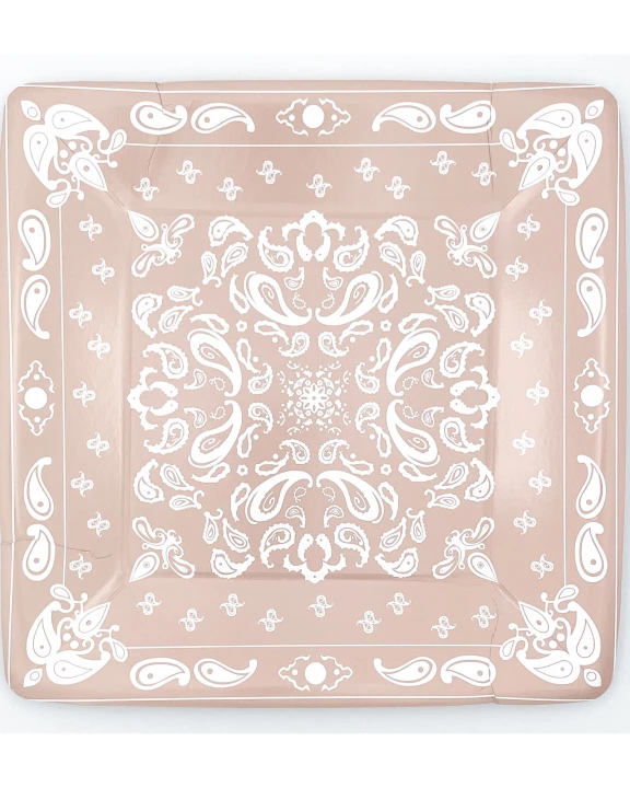 Dusty Champagne Bandana Dinner Plate