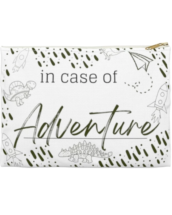 In Case of Adventure- zipper pouch