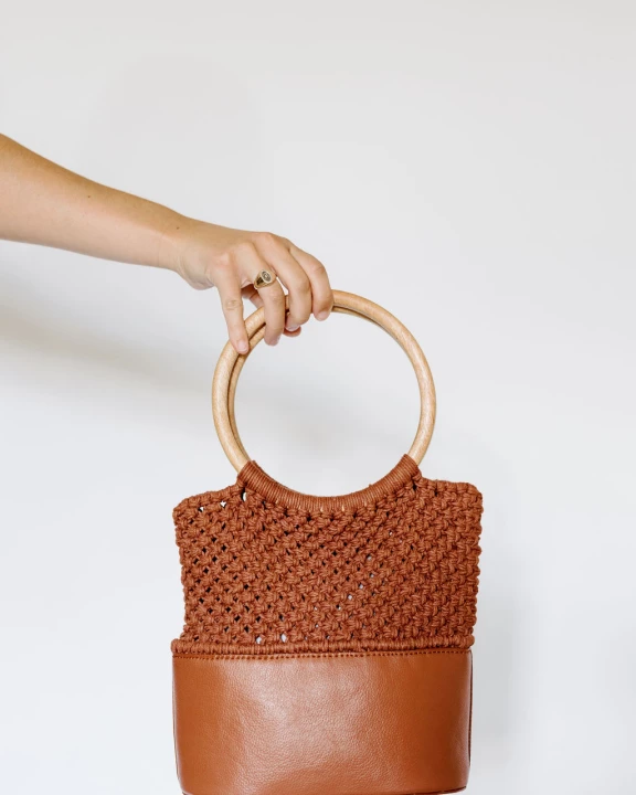 Amelia Crochet Leather Bag