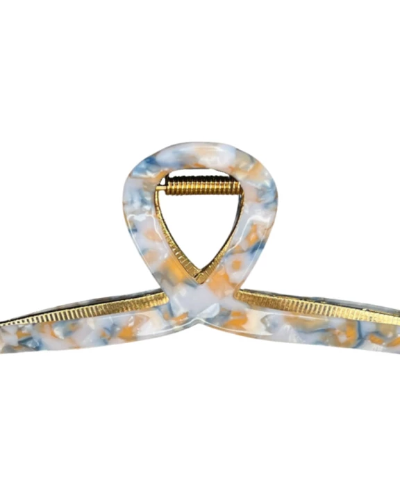 Looped Claw Clip - Blue Tortoise