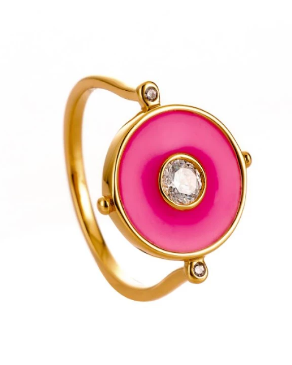 Lucienne Enamel Ring - Pink