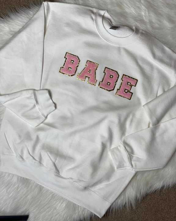 BABE Letter Patch Sweatshirt