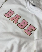 BABE Letter Patch Sweatshirt