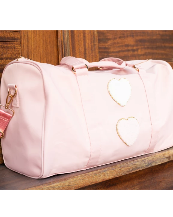 Blush Varsity Patch Duffle