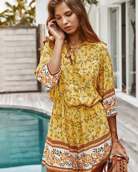 Printed romper
