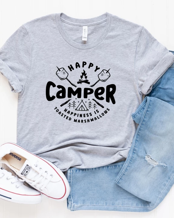 Happy Camper Toasted Marshmallows Short Sleeve Graphic Tee