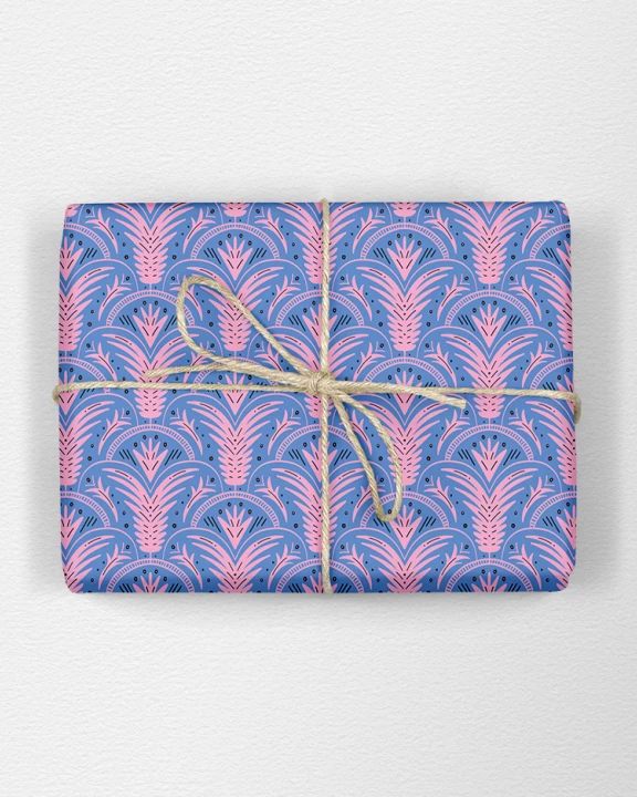 Jungle Damask Gift Wrap Sheet