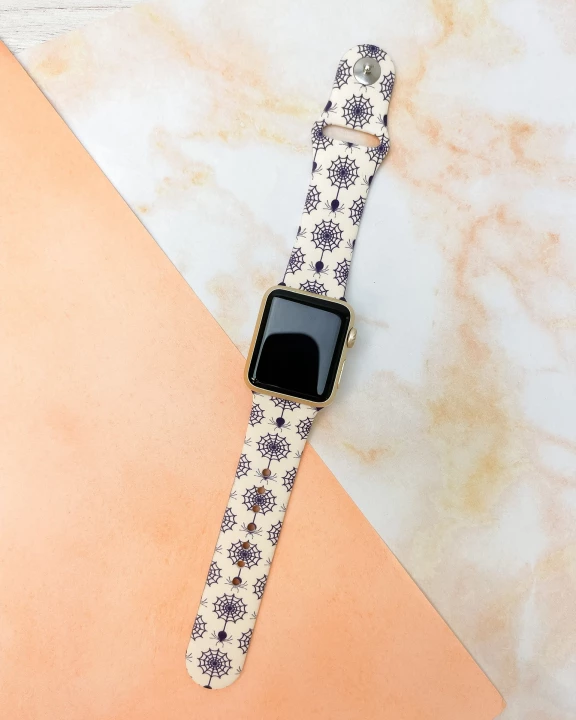 Spider Web Printed Silicone Smart Watch Band