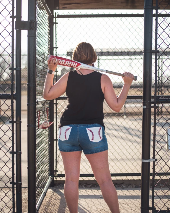 21001M Baseball Pocket Midi Denim Shorts