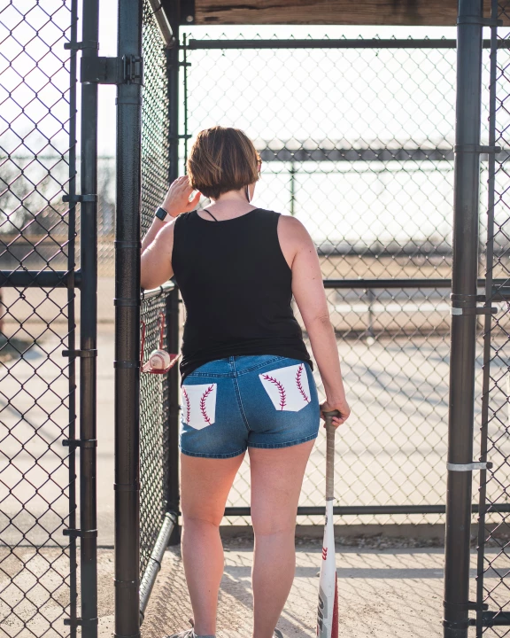 21001M-PL Baseball Pocket Denim Shorts