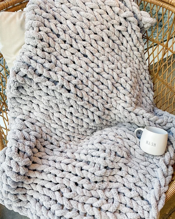 Call Me Cozy Blanket in Grey