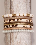 74721 - Leopard and Beaded Bracelet