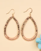 93026 - Crystal Beaded Hoop Earrings