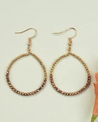 734040 - Crystal Beaded Hoop Earrings