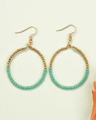 734040 - Crystal Beaded Hoop Earrings