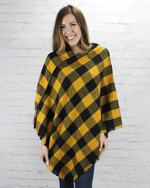 Plaid Poncho
