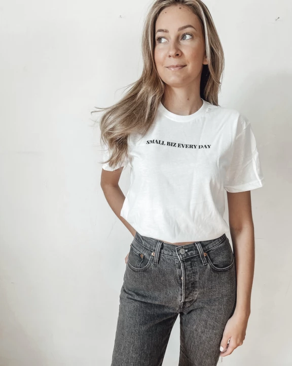 Small Biz Everyday White Graphic Tee