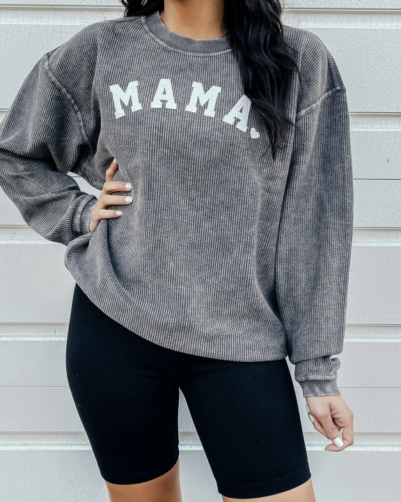 Mama Charcoal Corded Crew