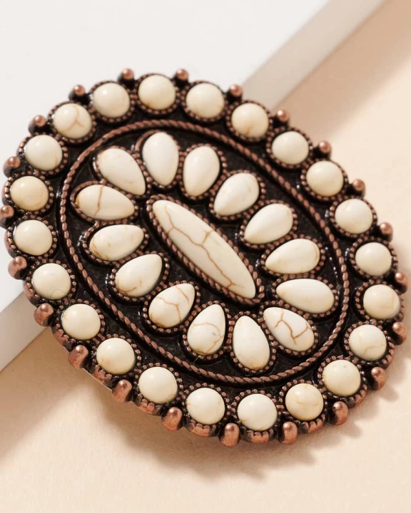 Western Design Natural Stone Self Adhesive Charm