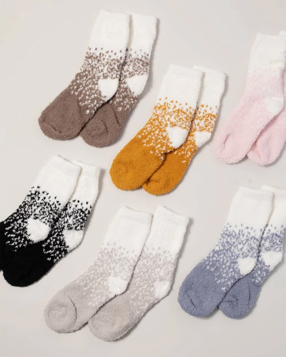 12 Assorted Speckle Print Sleep Socks