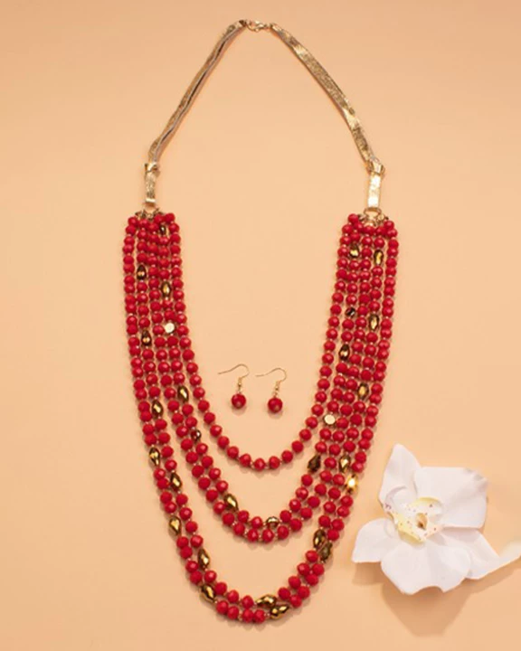 72655 - Beaded Layered Necklace