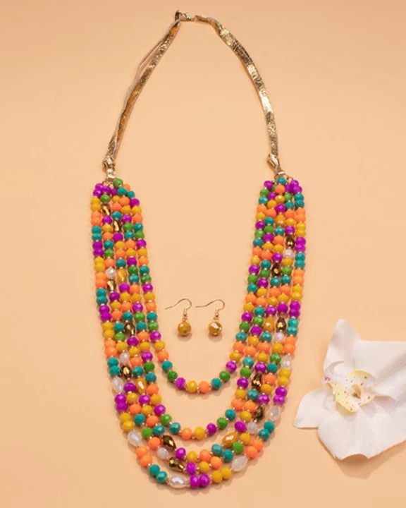 72655 - Beaded Layered Necklace