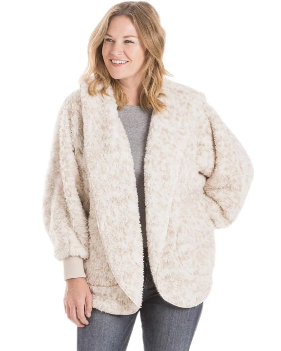 Snow Leopard Lightweight BODY WRAP with Hoodie and Pockets