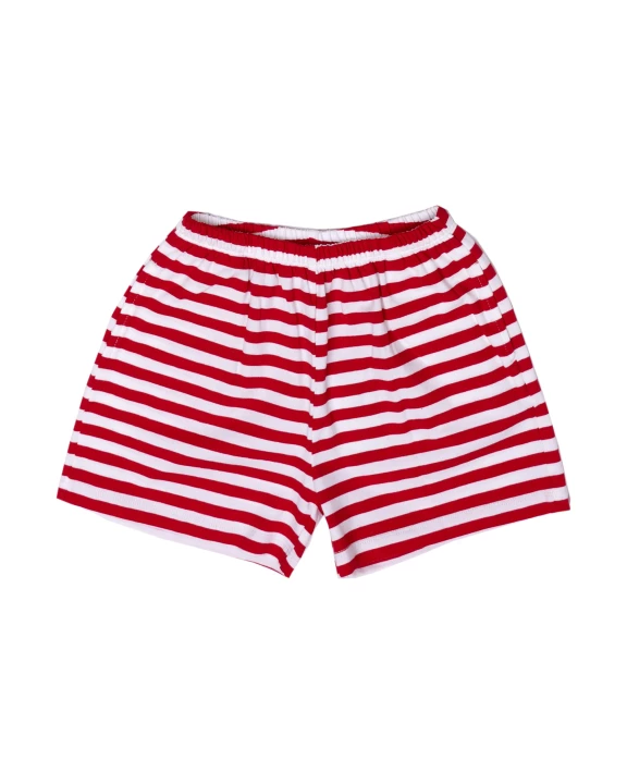 Red Striped Knit Boy Shorts