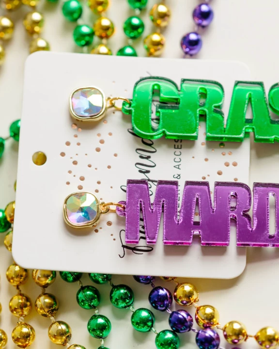 Iridescent Acrylic Mardi Gras