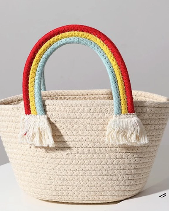 Mini rainbow bucket bag