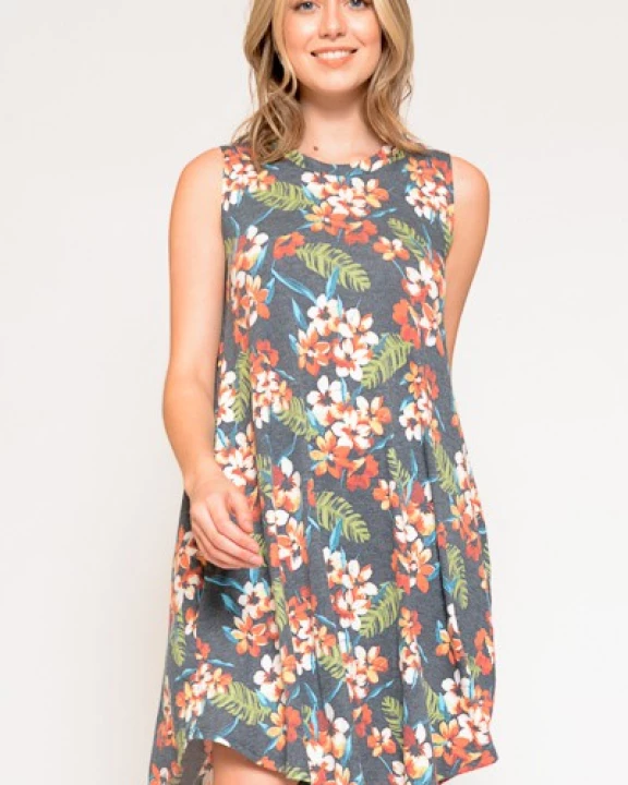 Floral Dress with Pocket